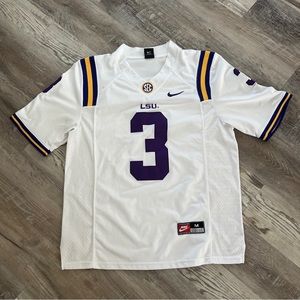 SIZE M | NCAA Nike Stitched LSU Tigers Odell Beckham Jr Football Jersey| White
